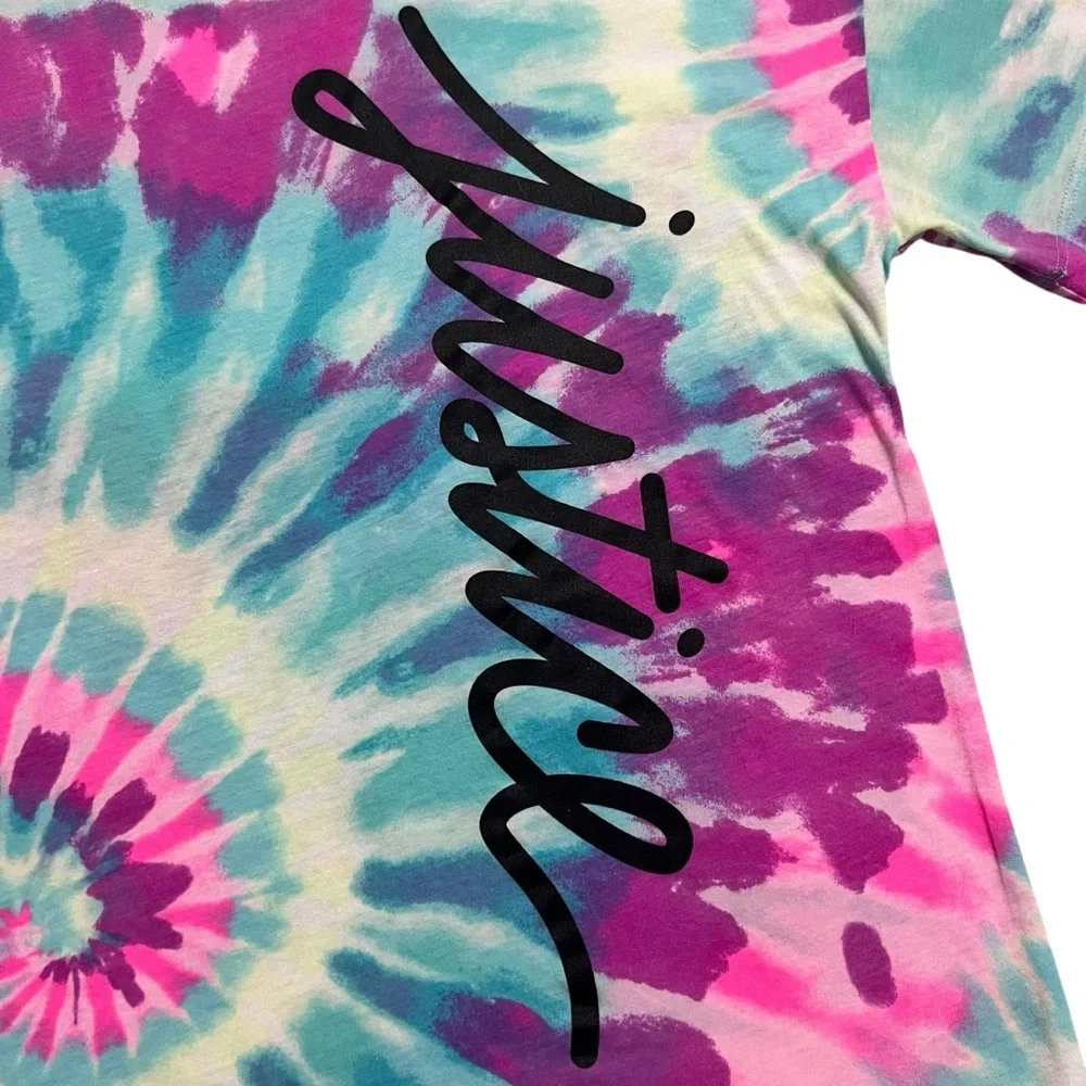 Justice Girls XL (16/18) Colorful Tie-Dye Tee Shirt